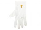 White Cotton Gloves - Pair - Unisex -  Medium