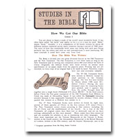 Studies In The Bible - Correspondence (Hawley)