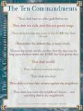 Ten Commandments - KJV - Wall Chart -  Laminated