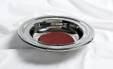 RemembranceWare - Silver Tone - Offering Plate w/ Red Felt