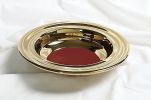 RemembranceWare - Brass Tone - Offering Plate w/ Red Felt